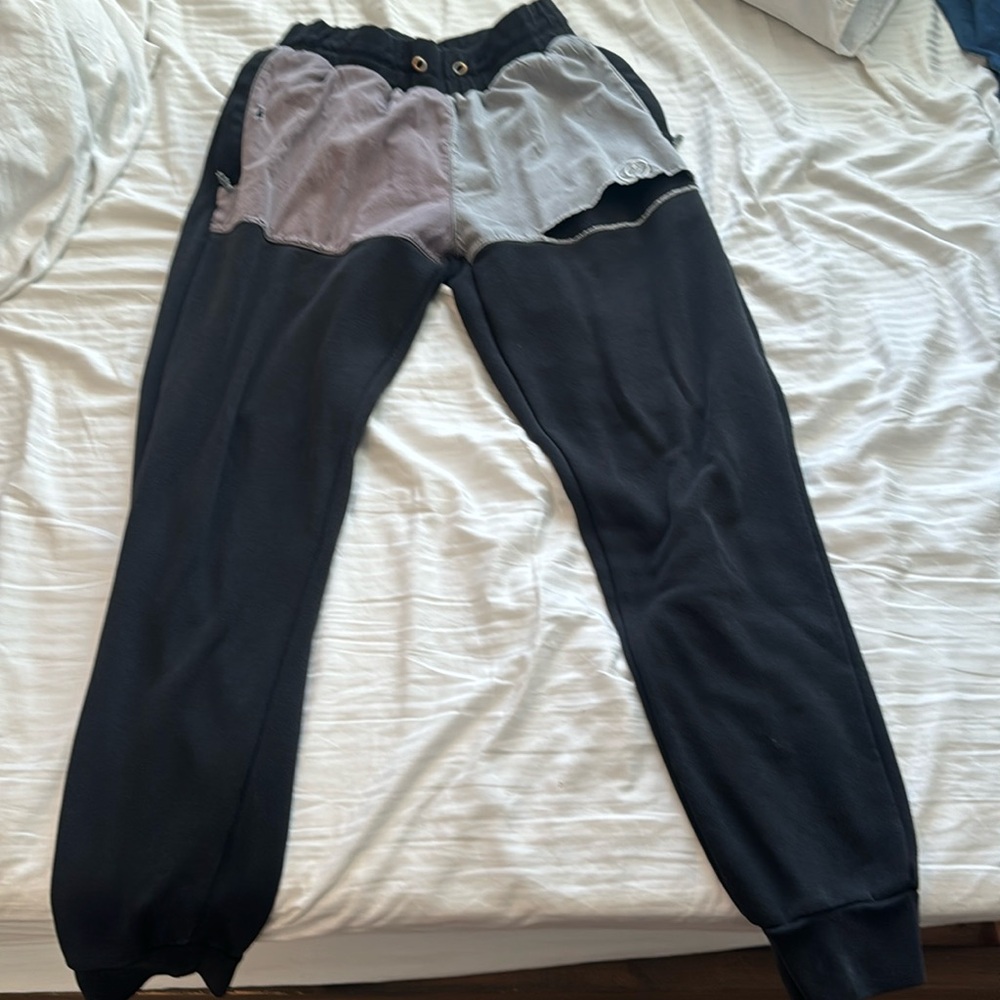 Very worn Men’s medium Cookies sweatsuit bottoms/sweatpants.